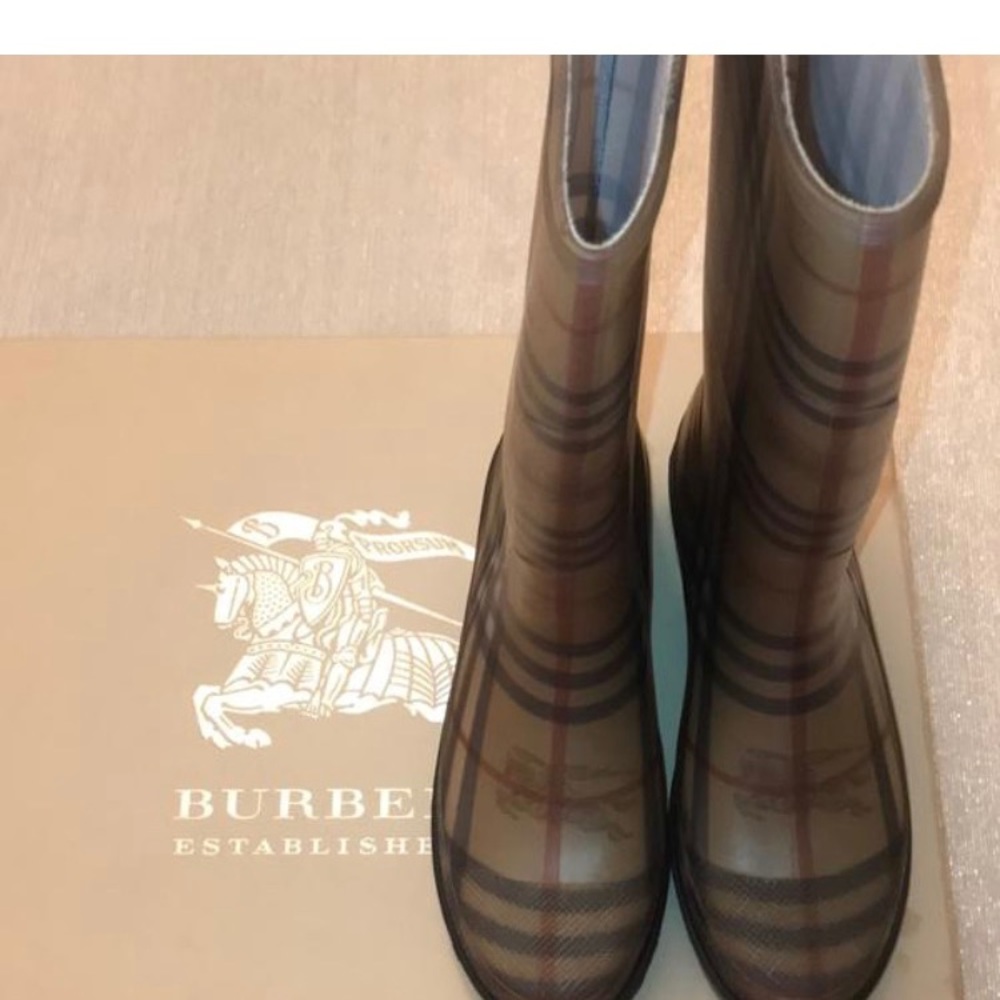 Burberry haymarket classic check rainboots - Picture 6 of 6